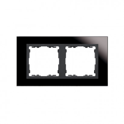 Simon 82827-32 S82N Рамка 2-ная, чёрный - графит (стекло)
