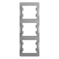 Glossa Рамка 3-ная, вертикальная, алюм. Glossa Рамка 3-ная, вертикальная, алюм.