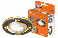 Светильник встраиваемый поворотный СВ 02-04 MR16 50Вт G5.3 чёрный/золото TDM Electric, SQ0359-0012