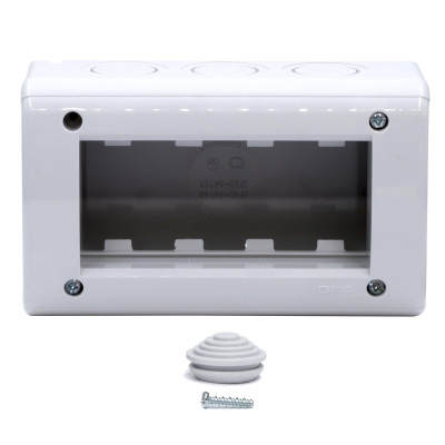 ДКС Модульная настен. коробка для эл/устан. изделий VIVA, IP40,4мод., 54740