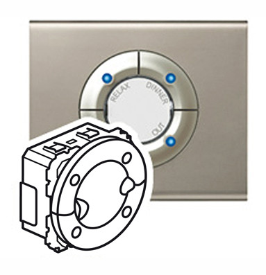 Legrand Сценарный выключатель - MyHOME - SCS - 4 сценария - для Кат. № F420 - титан, 067218