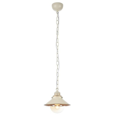 Arte Lamp GRAZIOSO, Подвес, цвет арматуры - КРЕМОВЫЙ, цвет плафона/декора - ЯНТАРНЫЙ, 1х60W E27, A4577SP-1WG