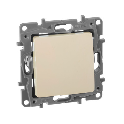 672314 - Выключатель кнопочный одноклавишный - Legrand Etika - с нормально-открытым/нормально-закрытым контак, Legrand