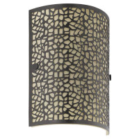 89115 Бра ALMERA, 1х60W (E14), 180х250, сталь, коричневый/стекло, шампань