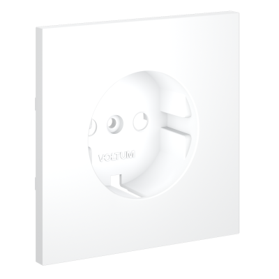 Накладка для розетки с заземлением, S70 (белый матовый), VLS000602