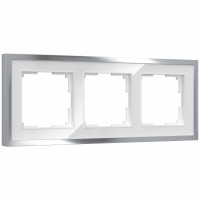 Werkel W0032850/ Рамка на 3 поста Baguette (белый/серебро), a060232