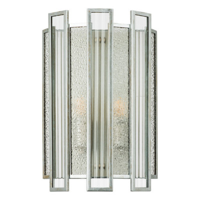 Lightstar 712624 (MB20103-2A) Бра  AGAVE 2х40W E14 СЕРЕБРО С ПАТИНОЙ/ПРОЗРАЧНЫЙ (в комплекте)