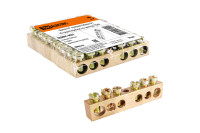 Шина "N" нулевая 6х9мм 6/1 (6 групп/крепеж по центру) TDM Electric, SQ0801-0037 Шина "N" нулевая 6х9мм 6/1 (6 групп/крепеж по центру) TDM Electric, SQ0801-0037