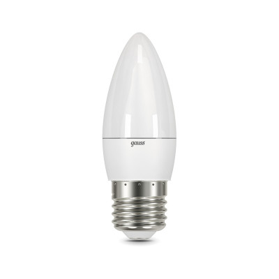Лампа Gauss Свеча 6.5W 550lm 6500К E27 LED 1/10/100, 103102307