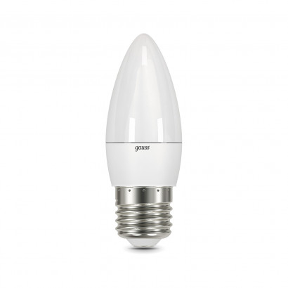 Лампа Gauss Свеча 6.5W 550lm 6500К E27 LED 1/10/100, 103102307