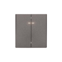 Выключатель STRONG 2 кл с подсветкой 10А с/у графит KRANZ, KR-78-0714-6