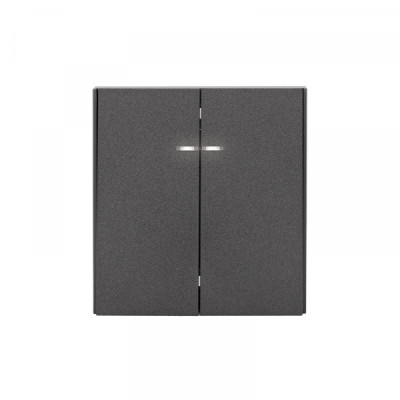Выключатель STRONG 2 кл с подсветкой 10А с/у графит KRANZ, KR-78-0714-6