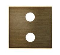 8555.2 OE - Накладка для механизма 2xRCA разъёма/коннектора, серия SKY, цвет античная латунь - 2CLA855520A1201 8555.2 OE - Накладка для механизма 2xRCA разъёма/коннектора, серия SKY, цвет античная латунь - 2CLA855520A1201