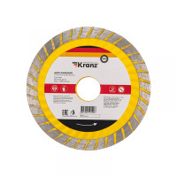 Диск алмазный отрезной Turbo волна 115x22,2x2x10мм KRANZ, KR-90-0130 Диск алмазный отрезной Turbo волна 115x22,2x2x10мм KRANZ, KR-90-0130