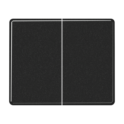 Двойная клавиша для балансирных механизмов выключателей (кнопок), в комплекте с SL95HP (крепежный элемент); металл; черный; SL500, SL595SW