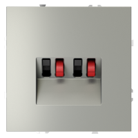 Розетка акустическая встраиваемая VOLTUM S70 4-местная, (сталь), VLS060305