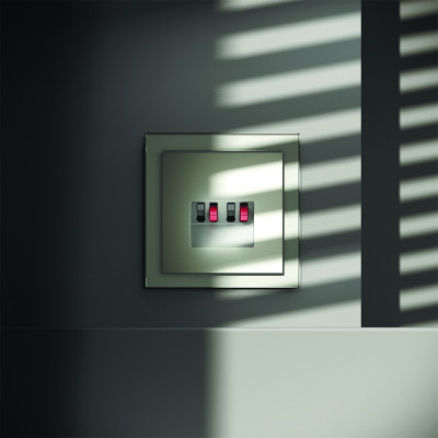 Розетка акустическая встраиваемая VOLTUM S70 4-местная, (сталь), VLS060305