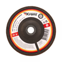 Круг лепестковый торцевой, P80, 180х22,2мм KRANZ, KR-90-0023