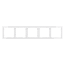 Рамка пластиковая VOLTUM S70 на 5 постов, (белый глянцевый), VLS100501