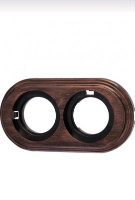 Bironi Рамка 2-х постовая, пластик, цвет Медный Век, BF1-620-16/PL