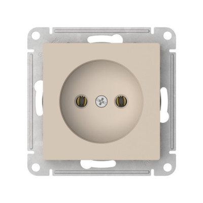 ATN001241S - ATLASDESIGN РОЗЕТКА без заземления без шторок, 16А, мех., быстрозажим. клем., ПЕСОЧНЫЙ, Systeme Electric
