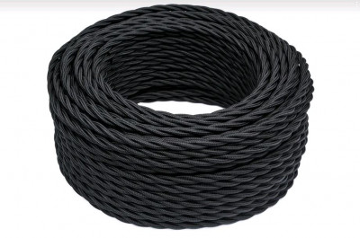 Bironi Провод 2*0,75 Черный (матовый) 150м, B1-422-73-150