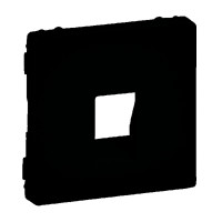 Legrand Valena LIFE. Лицевая панель для аудиорозетки с пружинными зажимами одиночной. Антрацит., 756362