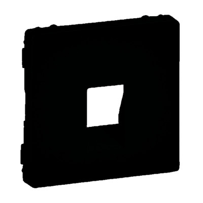 Legrand Valena LIFE. Лицевая панель для аудиорозетки с пружинными зажимами одиночной. Антрацит., 756362