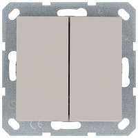 Звонковый механизм механизм 2 клавишный с переключающим контактом 10А, 250В, цвет тауп, G3020T, Jasmart