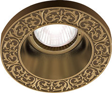 FD1100RPB Fede Fede Круглый встраиваемый точечный светильник из латуни, bright patina