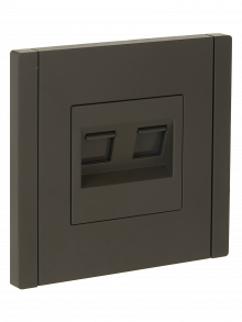 FORTE&PIANO Роз. комп. 2-ая RJ45 кат.5E FP333 сер. IEK, FP-K20-1-K03