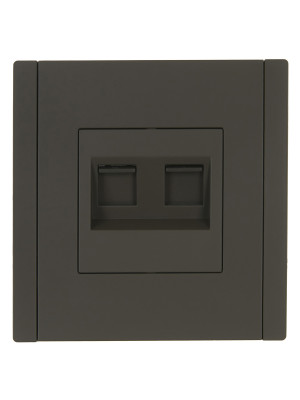 FORTE&PIANO Роз. комп. 2-ая RJ45 кат.5E FP333 сер. IEK, FP-K20-1-K03