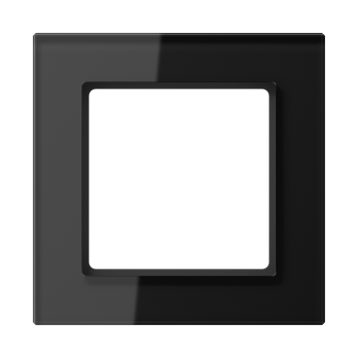 Рамка для вертикальной и горизонтальной установки, 1 пост; стекло; черный; A CREATION, AC581GLSW