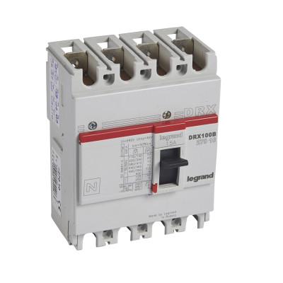 Legrand DRX125 термомагнитный 15A 4П 10KA, 027010