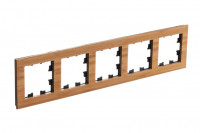 ATN353205 - ATLASDESIGN NATURE 5-постовая РАМКА, ДЕРЕВО БАМБУК, Systeme Electric