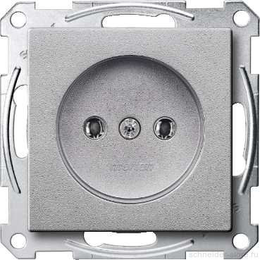 SM Розетка 2К 16А 250В~,  алюм.