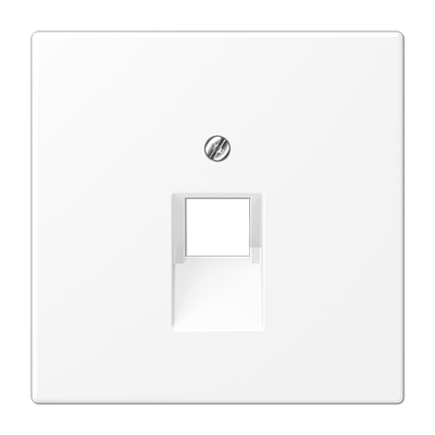 Плата (фиксация винтом) для одного модуля; термопласт; белый матовый, LS969-1UAWWM