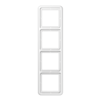 Рамка для вертикальной и горизонтальной установки ударопрочная, 4-кратная; белая, CD584WUWW