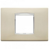 Vimar Накладка классика для 2 модуля центрально никель сатинированый, 20652.C22