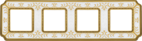 FD01354OPEN Fede Siena Smalto Italiano Рамка 4-ная, Pearl White