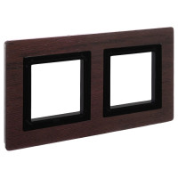 4402844 - ДКС Рамка из натурального дерева, "Avanti", венге, 2 поста