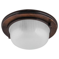 Светильник накладной IP54 , 220V 60Вт  Е27,дерево, орех, круг НБО 03-60-021, 11573, Feron 11573