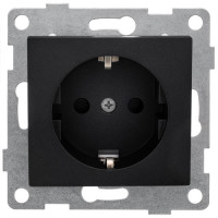 GUSI Bravo МЕХАНИЗМ Роз. 1-ой с/з с з/ш, скрытая установка, 16А, 250В. Цвет графит., С10Р4-010