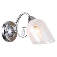 LUSSOLE APACHE Бра, цвет основания - хром, плафон - стекло (цвет - прозрачный), 1x40W E14, LSP-8094