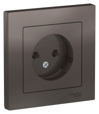 ATN000640 - ATLASDESIGN РОЗЕТКА без заземления без шторок, 16А, в сборе, МОККО, Systeme Electric