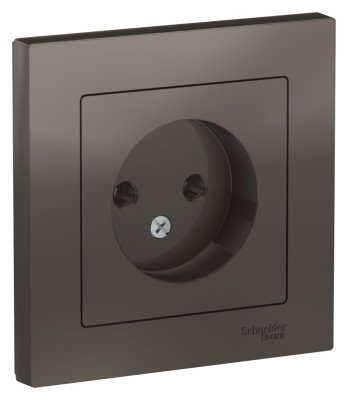 ATN000640 - ATLASDESIGN РОЗЕТКА без заземления без шторок, 16А, в сборе, МОККО, Systeme Electric