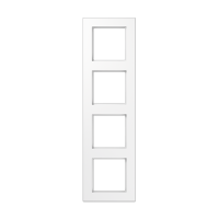 Рамка для вертикальной и горизонтальной установки, 4 поста; термопласт; белый; A550, A5584BFWW