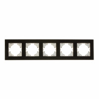 С1150-031 GUSI UGRA РАМКА 5-местная, стекло, цвет чёрный., С1150-031