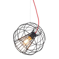 LUSSOLE NAMPA Подвесной светильник, цвет основания - черный, плафон - металл (цвет - черный), 1x60W E27, LSP-9933