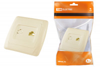 Розетка компьютерная RJ45  сл. кость "Онега" TDM Electric, SQ1805-0051